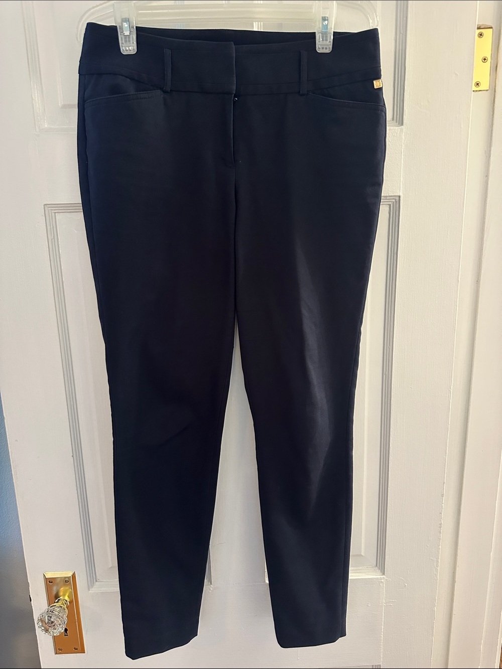 Classic Navy Slim Dress Pants